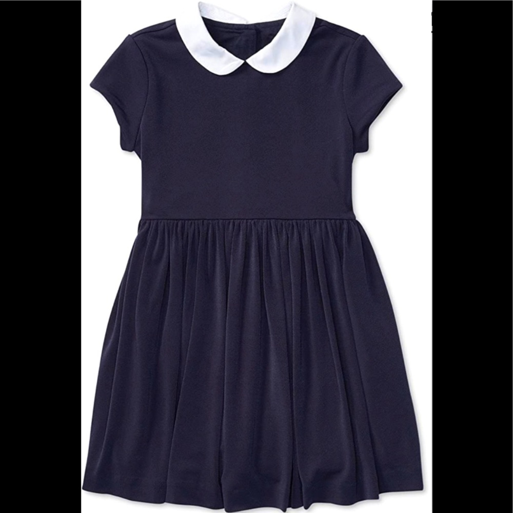 Polo Ralph Lauren Girls Crepe Fit & Flare Dress - Navy | Size 5T
